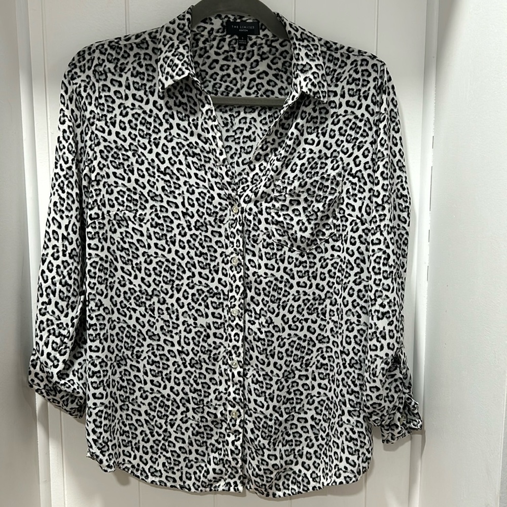 The Limited Ashton blouse in leopard print